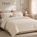 Hesrt™ Quilted Ivory Coverlet